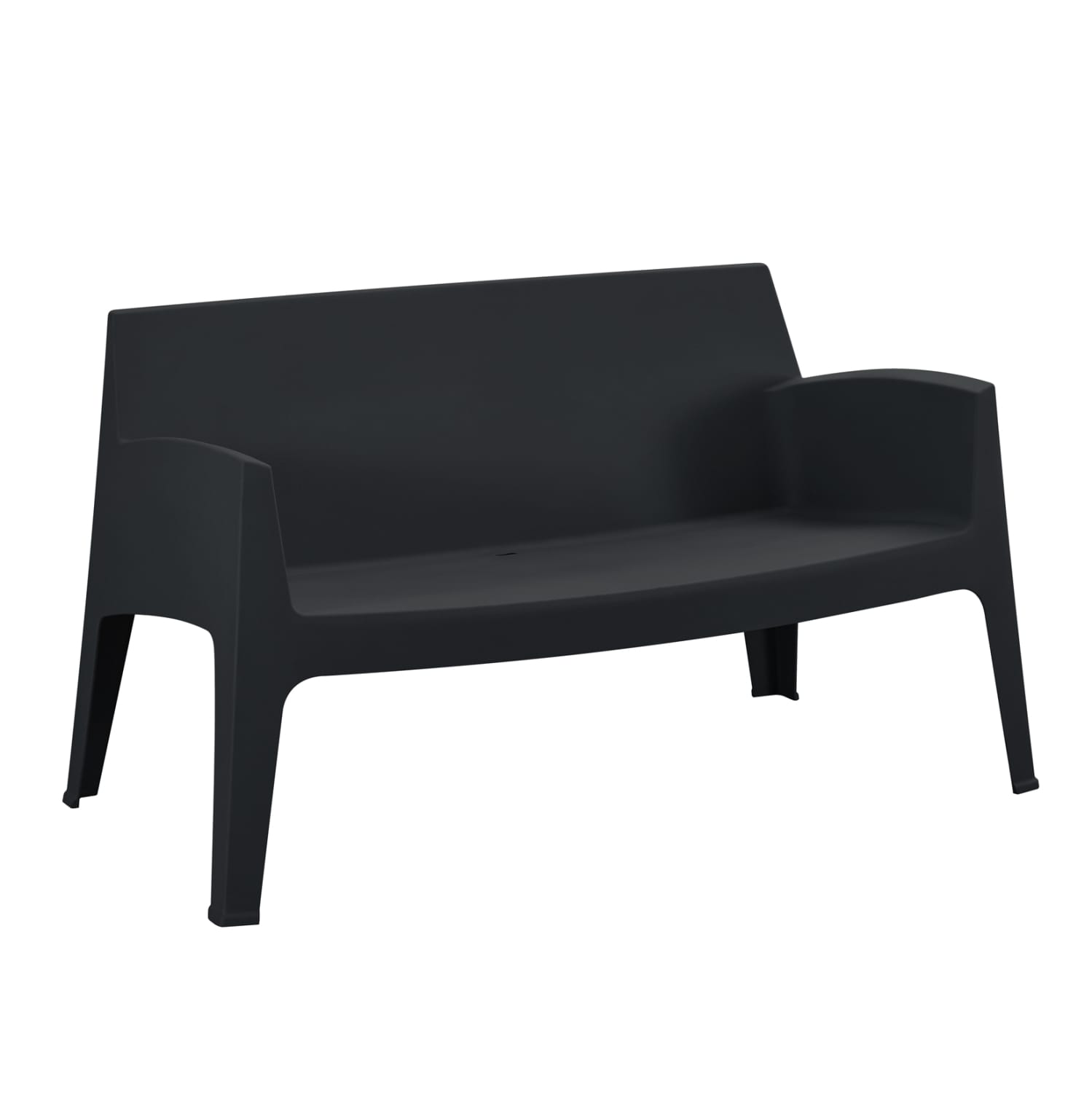 ΚΑΝΑΠΕΣ 2-ΘΕΣΙΟΣ ΠΟΛΥΠΡΟΠΥΛΕΝΙΟΥ SLEEK HM6366.02 ΧΡΩΜΑ ΜΑΥΡΟ 133x68x73Υεκ.