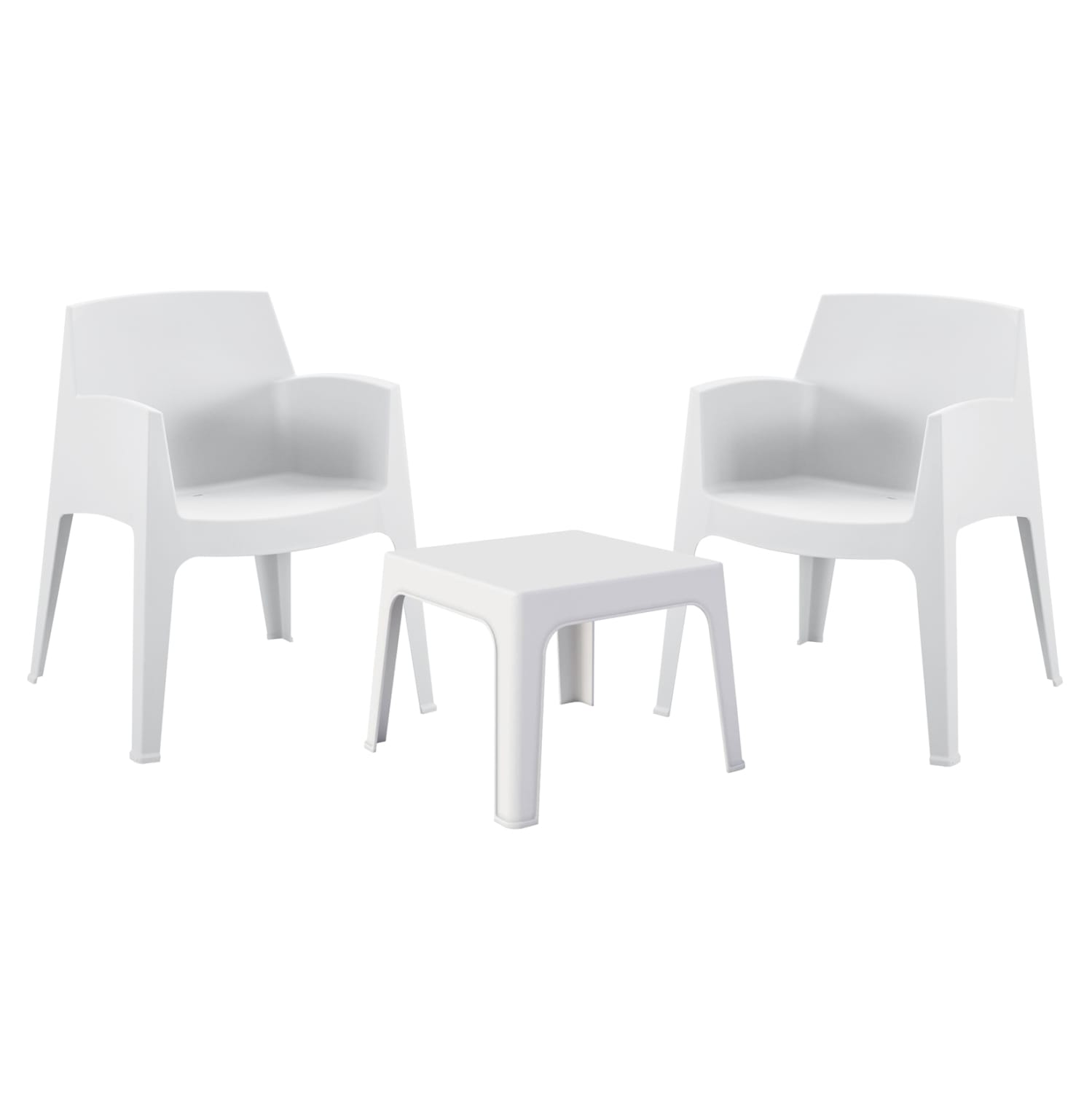 ΣΕΤ 3ΤΜΧ ΠΟΛΥΠΡΟΠΥΛΕΝΙΟΥ SLEEK HM21267.01 ΤΡΑΠΕΖΑΚΙ & 2 ΠΟΛΥΘΡΟΝΕΣ-ΛΕΥΚΟ