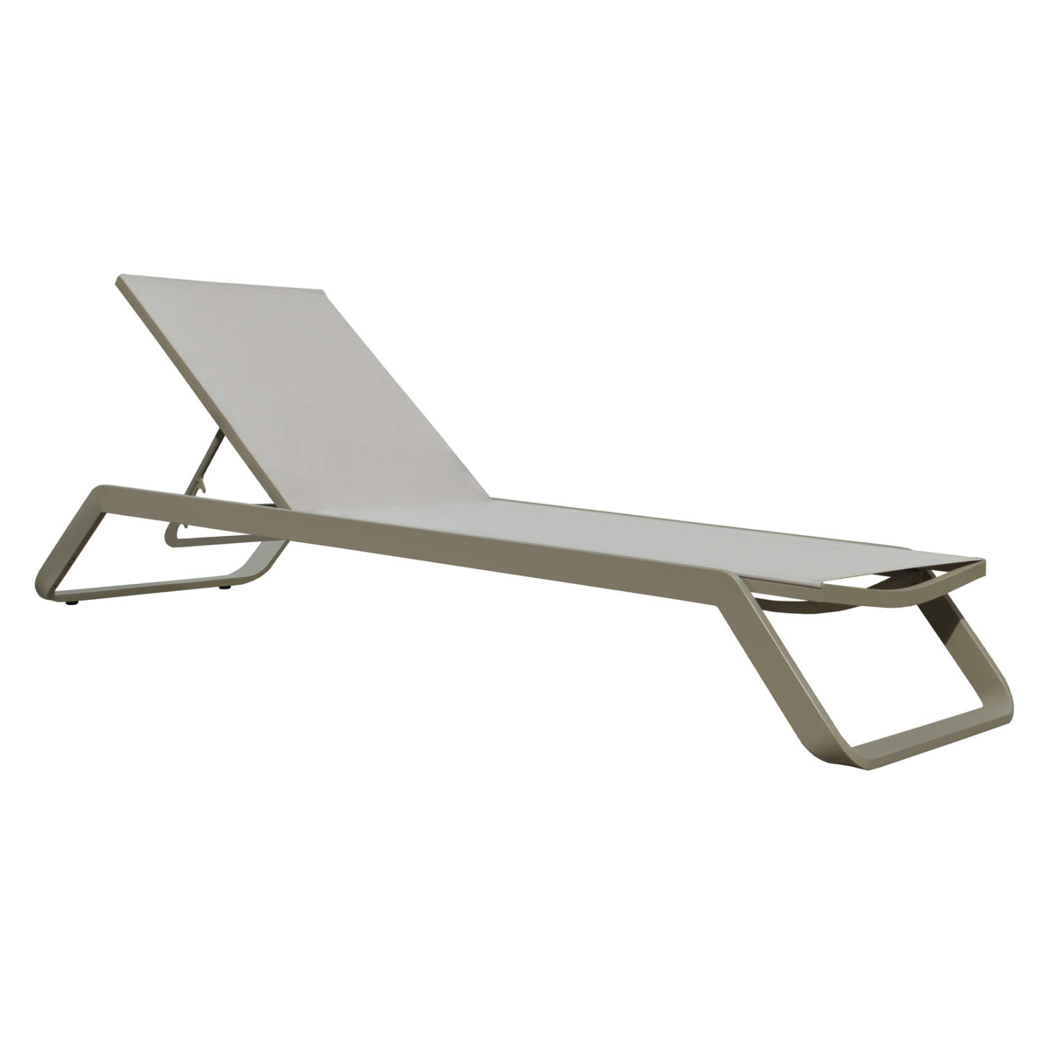 ΞΑΠΛΩΣΤΡΑ ΑΛΟΥΜΙΝΙΟΥ MARIMAR HM6562.03 ΣΚΕΛΕΤΟΣ TAUPE & TEXTILENE ΜΠΕΖ 220x67.5x31.5Υεκ